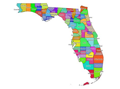 florida map with cities labeled orlando.